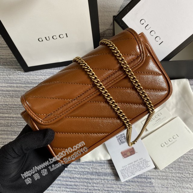 Gucci經典百搭女包 古馳GG Marmont Mini女包 Gucci原廠皮鏈條迷你小挎包 476433  ydg3167